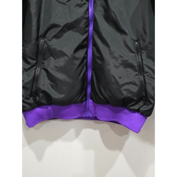 Vintage Columbia 90s Reversible Puffer Jacket Men’s Tall L Black Purple Nylon - Picture 10 of 13